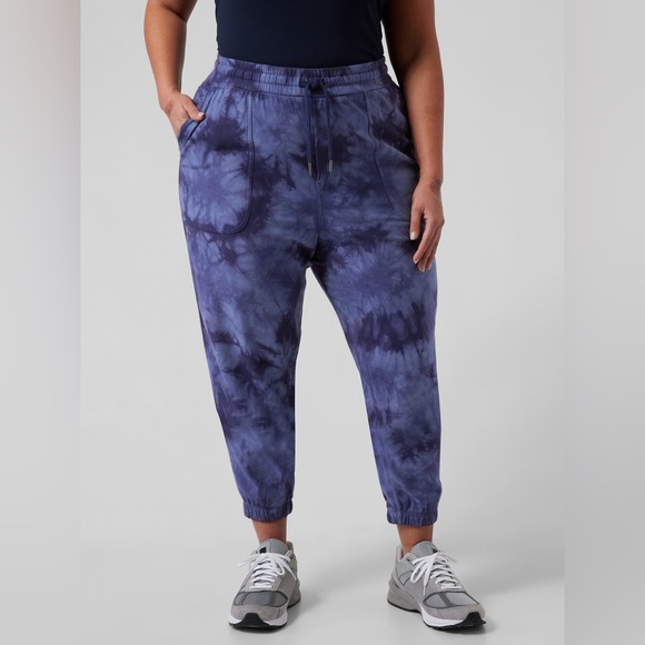 Athleta Farallon Jogger Blue Tie Dye Women’s XL 216 - Picture 1 of 5